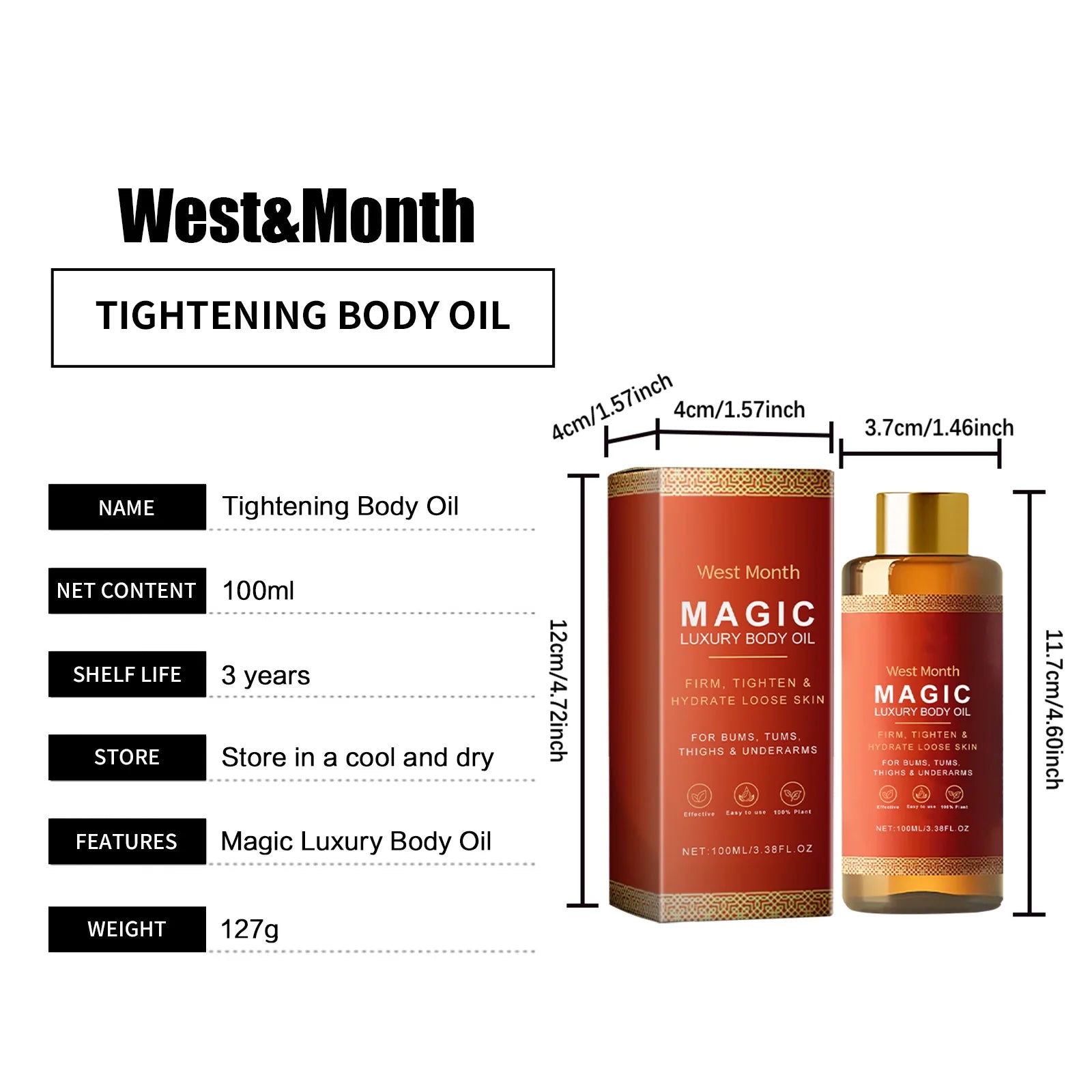 Tightening Body Oil Firming Lifting Reduce Fine Lines Improve Sagging Skin Dullness Brightening Moisturizing Nourish Skin Care