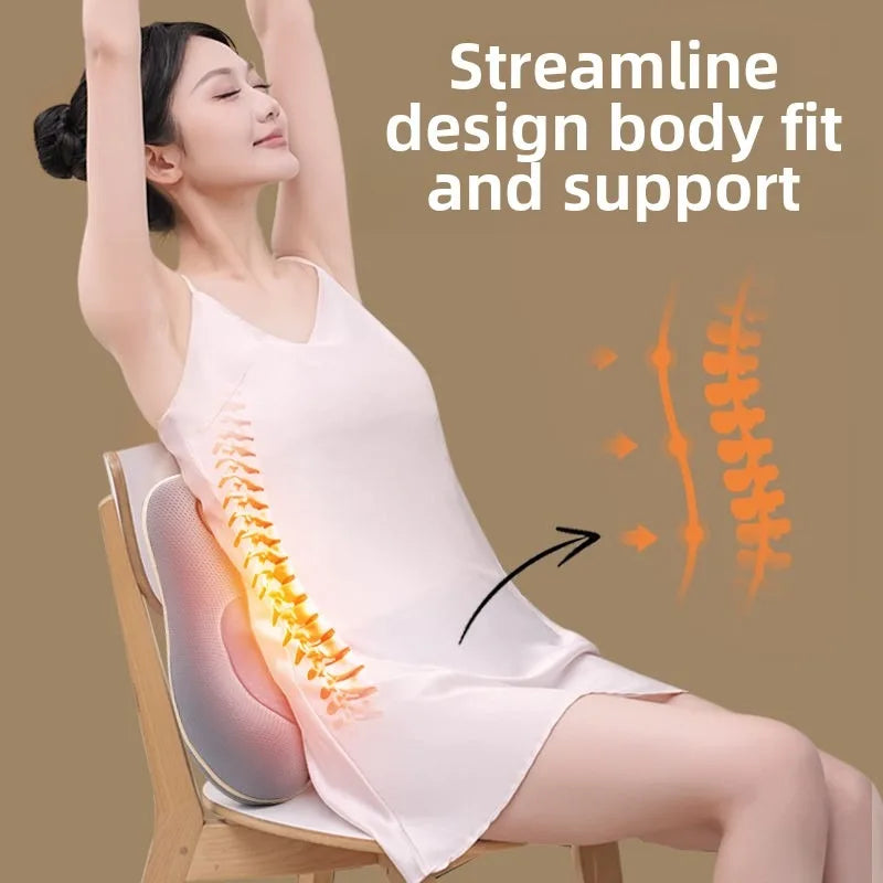 JAIYORL Rechargeable Shiatsu Portable Massager, Massage Cushion for Neck, Shoulder, Back, with Rotating Heads Heat