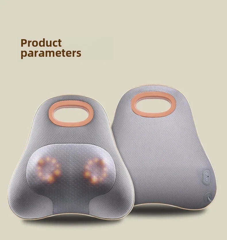 JAIYORL Rechargeable Shiatsu Portable Massager, Massage Cushion for Neck, Shoulder, Back, with Rotating Heads Heat