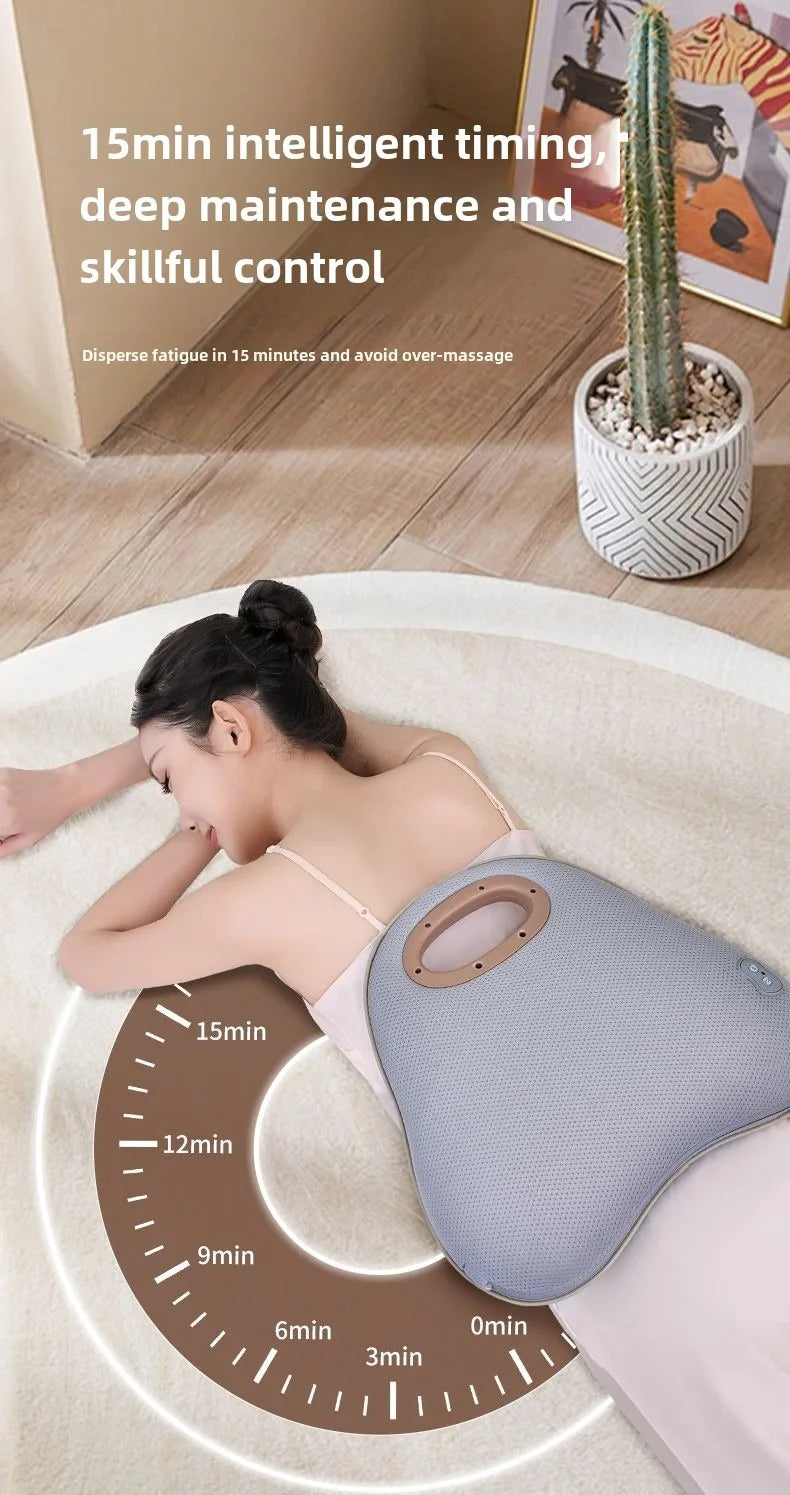 JAIYORL Rechargeable Shiatsu Portable Massager, Massage Cushion for Neck, Shoulder, Back, with Rotating Heads Heat