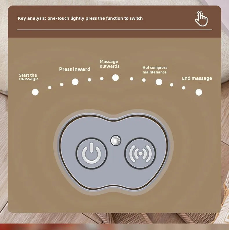 JAIYORL Rechargeable Shiatsu Portable Massager, Massage Cushion for Neck, Shoulder, Back, with Rotating Heads Heat