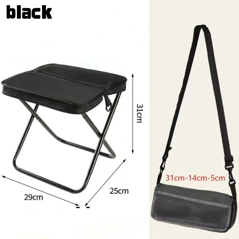 Portable foldable backpack stool lightweight compact camping chair for hiking, fishing, picnic outdoor travel and sports
