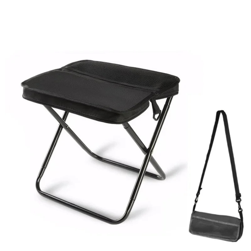 Portable foldable backpack stool lightweight compact camping chair for hiking, fishing, picnic outdoor travel and sports