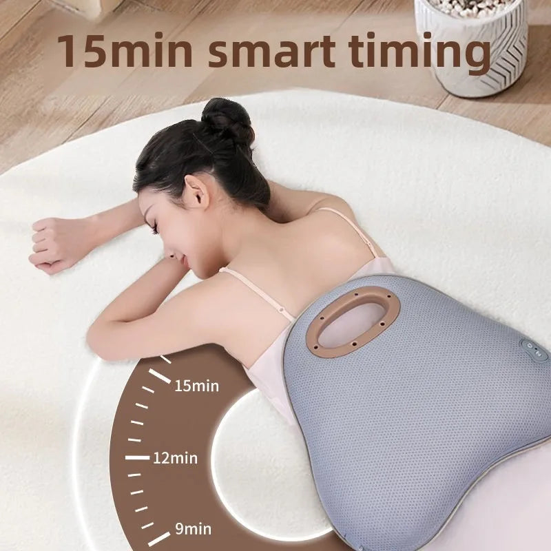 JAIYORL Rechargeable Shiatsu Portable Massager, Massage Cushion for Neck, Shoulder, Back, with Rotating Heads Heat